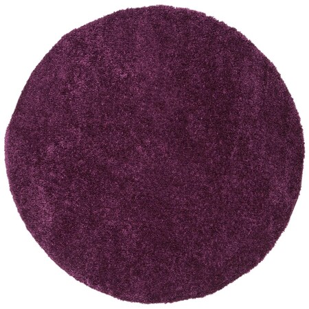 Safavieh 3 x 3 ft. August Shag 900 Power Loomed Round Area Rug, Purple AUG900W-3R